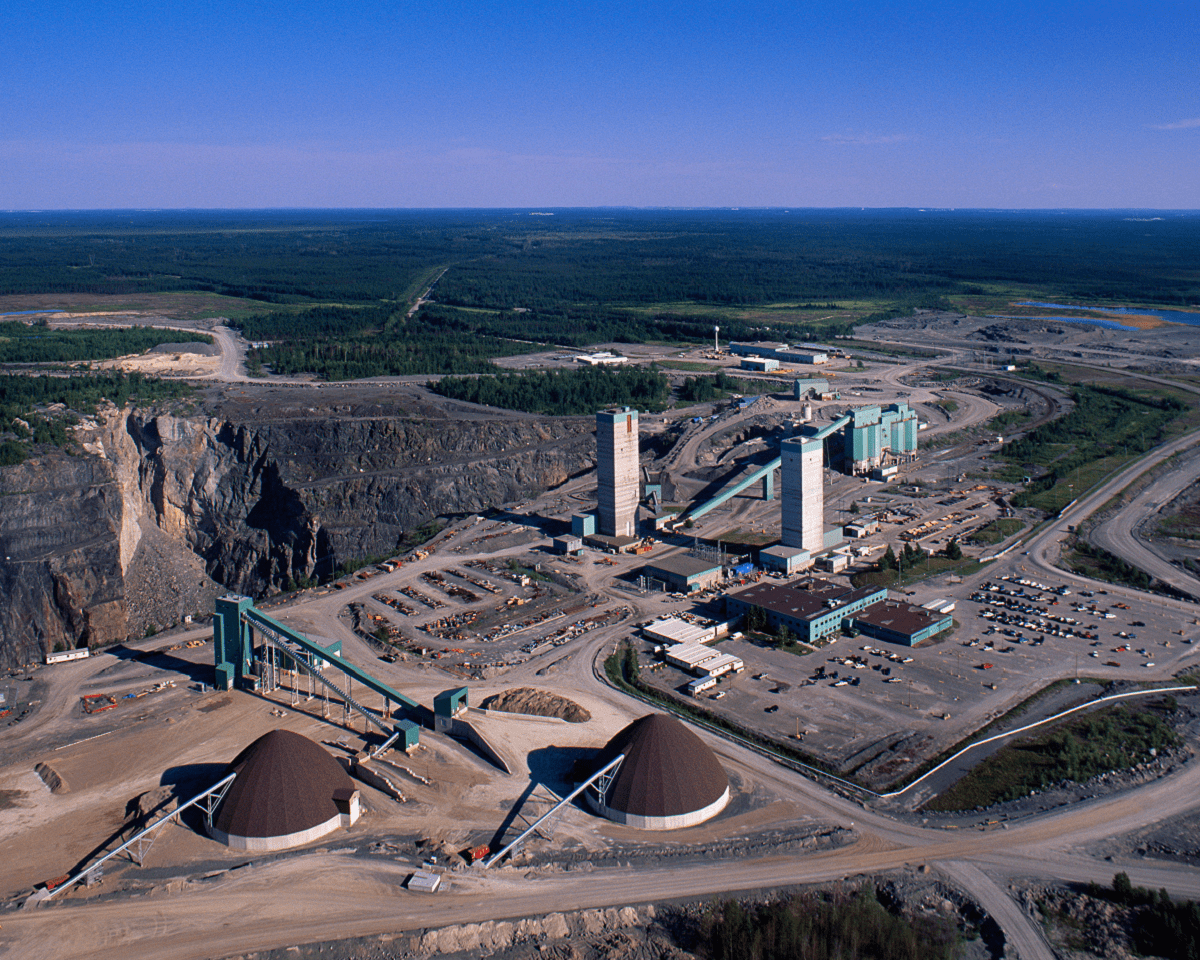 Aerial view of the Kidd Operations site in Timmins, Ontario